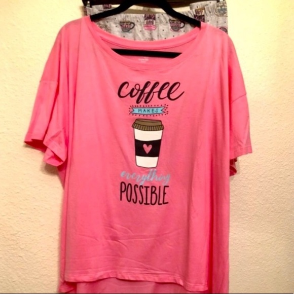 💖SOLD OUT💖 COFFEE LIGHTWEIGHT COFFEE PJs PAJAMAS - Picture 3 of 3